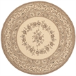 Safavieh Courtyard Creme Indoor Outdoor Rug - Round 6'7