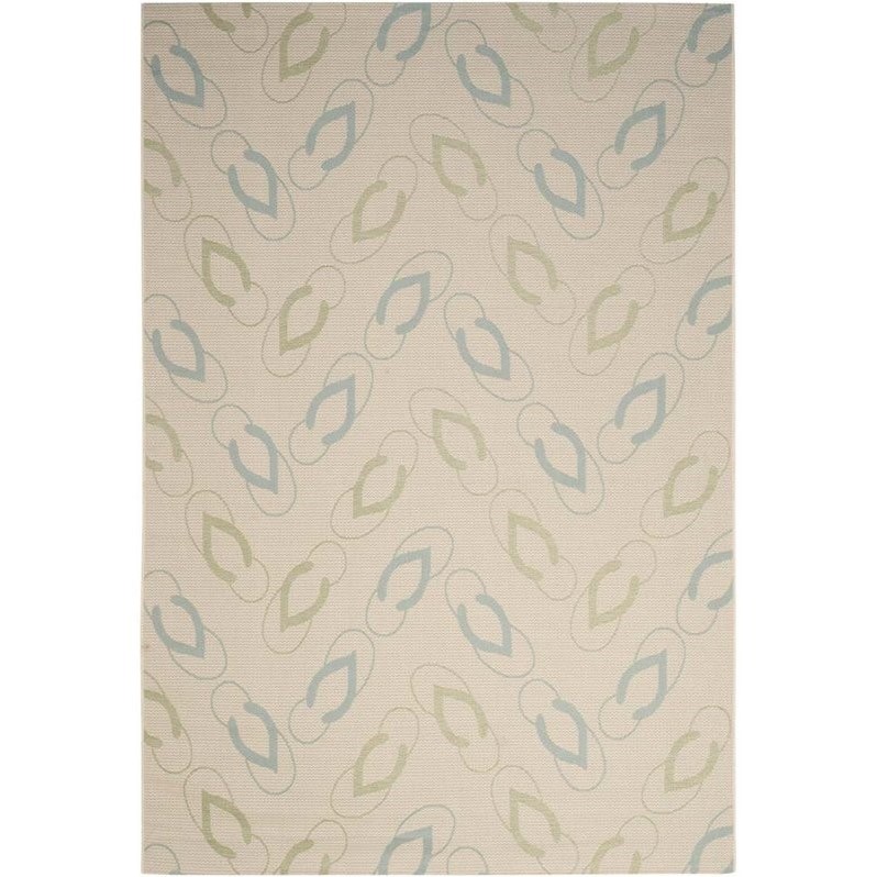 Safavieh Courtyard Beige Indoor Outdoor Rug - 5'3