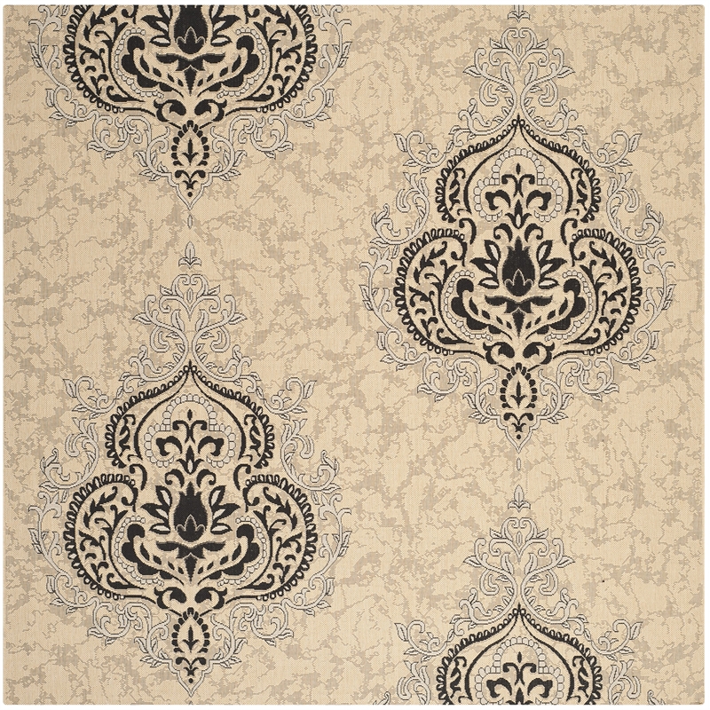 Safavieh Courtyard Creme Indoor Outdoor Rug - Square 7'10
