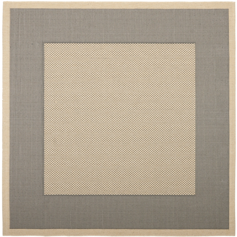Safavieh Courtyard Grey Indoor Outdoor Rug - Square 7'10