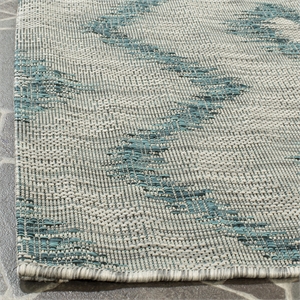 Safavieh Courtyard Grey Indoor Outdoor Rug - 6'7&quot x 9'6&quot