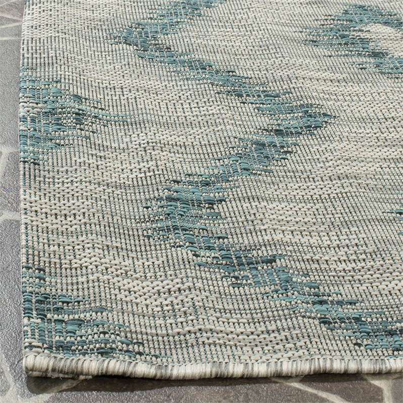 Safavieh Courtyard Grey Indoor Outdoor Rug - 6'7