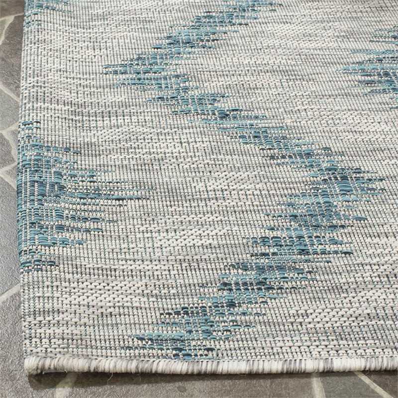 Safavieh Courtyard Grey Indoor Outdoor Rug - 9' x 12'
