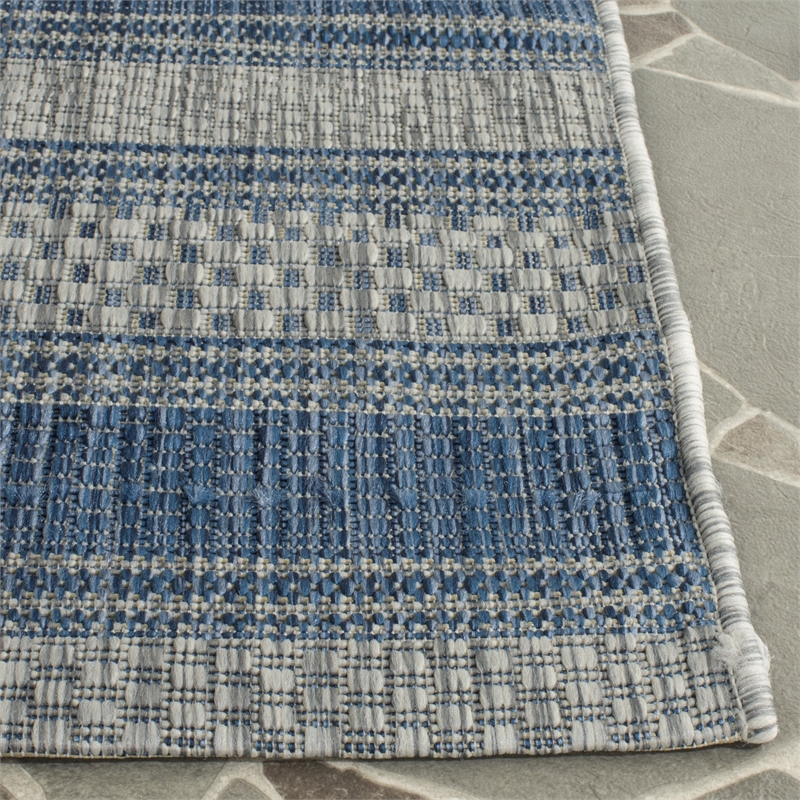 Safavieh Courtyard Grey Indoor Outdoor Rug - 5'3
