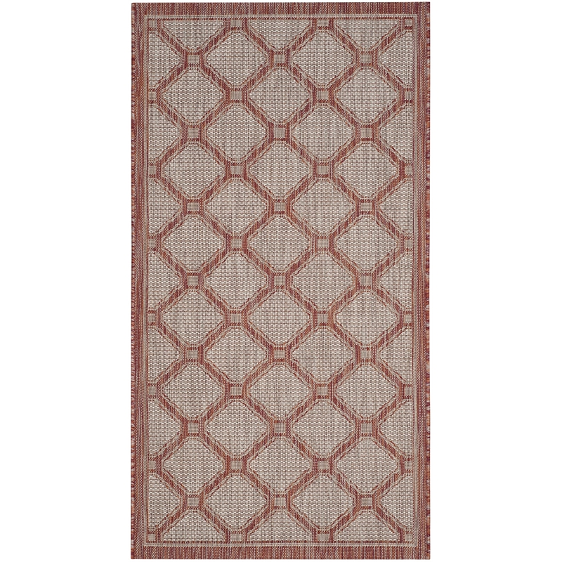 Safavieh Courtyard Red Indoor Outdoor Rug - 2'7