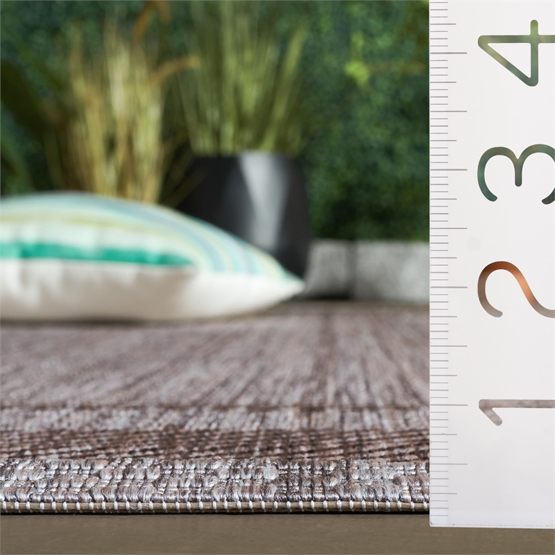 Safavieh Courtyard Beige Indoor Outdoor Rug - 9' x 12'