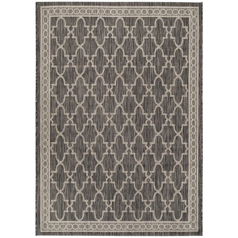 Safavieh Courtyard Black Indoor Outdoor Rug - 2'7