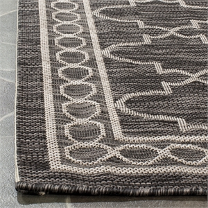 Safavieh Courtyard Black Indoor Outdoor Rug - 6'7&quot x 9'6&quot