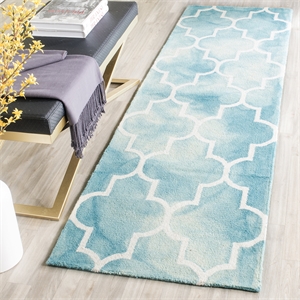 Safavieh Dip Dyed Turquoise Contemporary Rug - Runner 2'6&quot x 4'
