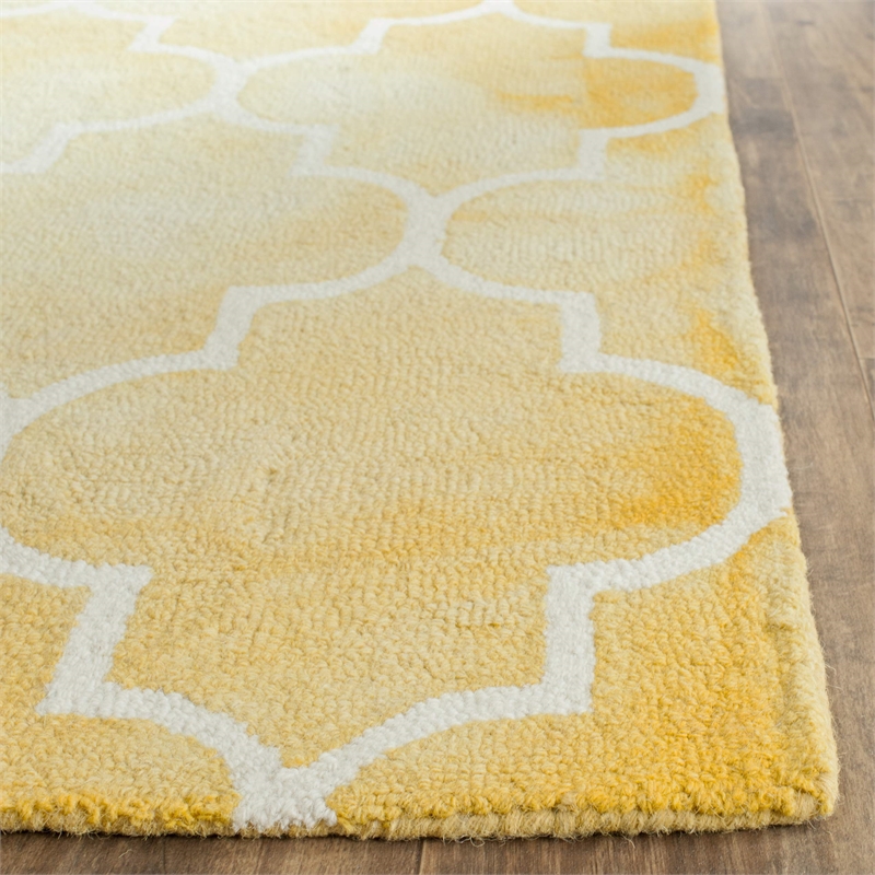 Safavieh Dip Dyed Gold Contemporary Rug - Runner 2'6