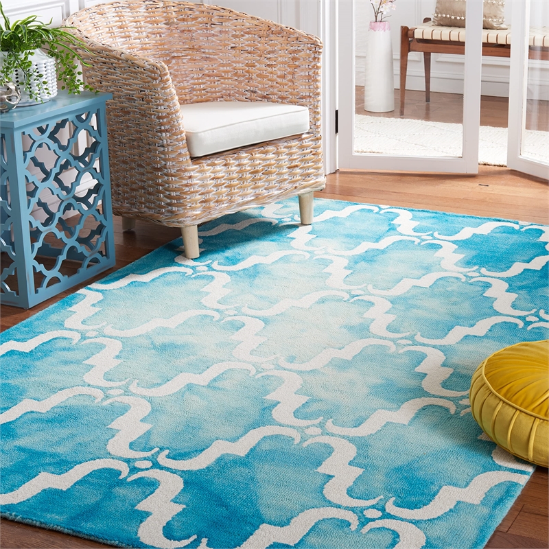 Safavieh Dip Dyed Turquoise Contemporary Rug - 3' x 5'