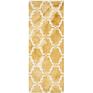 Safavieh Dip Dyed Gold Contemporary Rug - Runner 2'3&quot x 6'