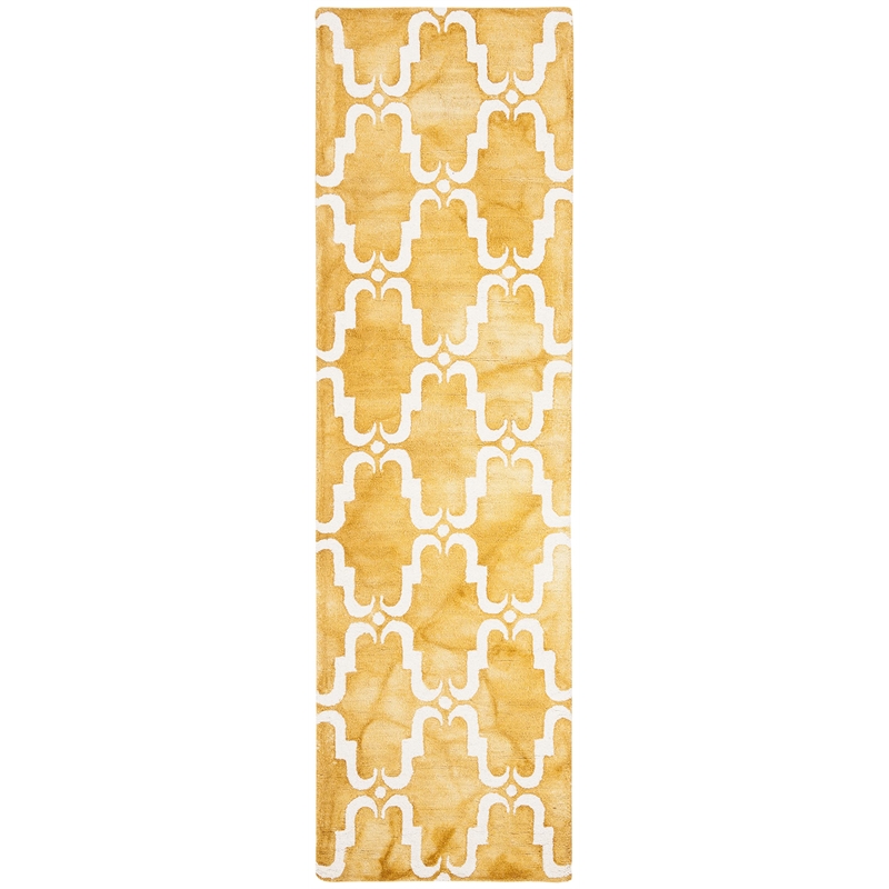 Safavieh Dip Dyed Gold Contemporary Rug - Runner 2'3