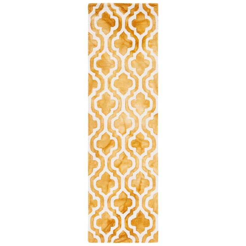 Safavieh Dip Dyed Gold Contemporary Rug - Runner 2'3