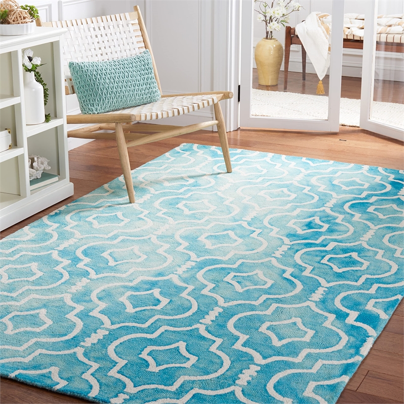 Safavieh Dip Dyed Turquoise Contemporary Rug - 3' x 5'