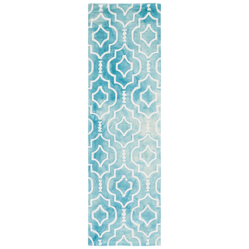 Safavieh Dip Dyed Turquoise Contemporary Rug - Runner 2'3