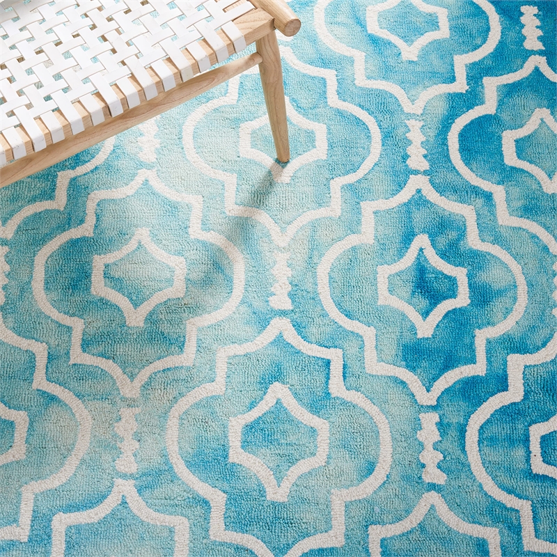 Safavieh Dip Dyed Turquoise Contemporary Rug - Runner 2'3