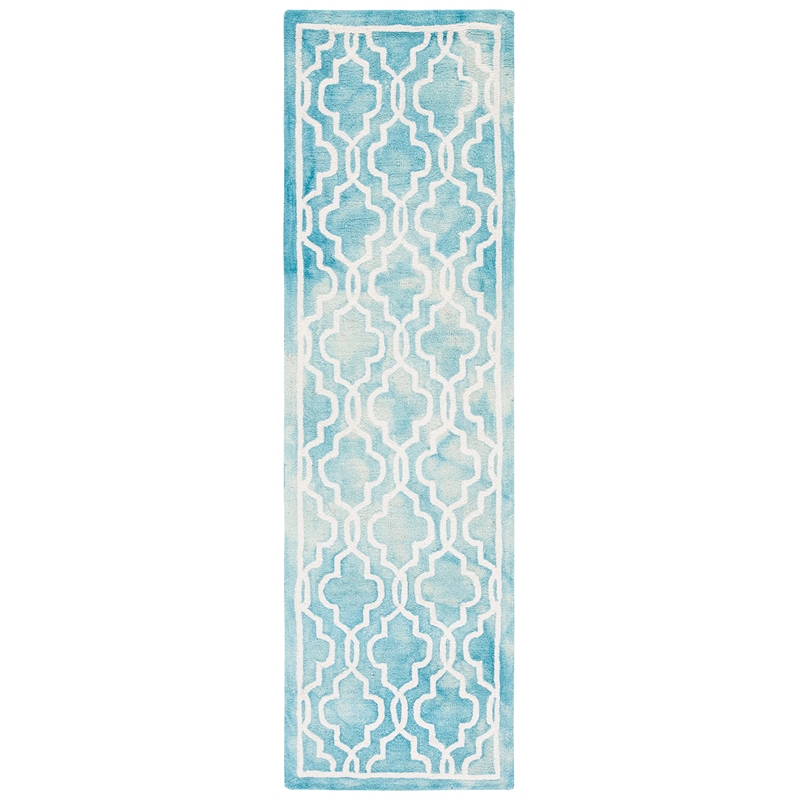 Safavieh Dip Dyed Turquoise Contemporary Rug - Runner 2'3