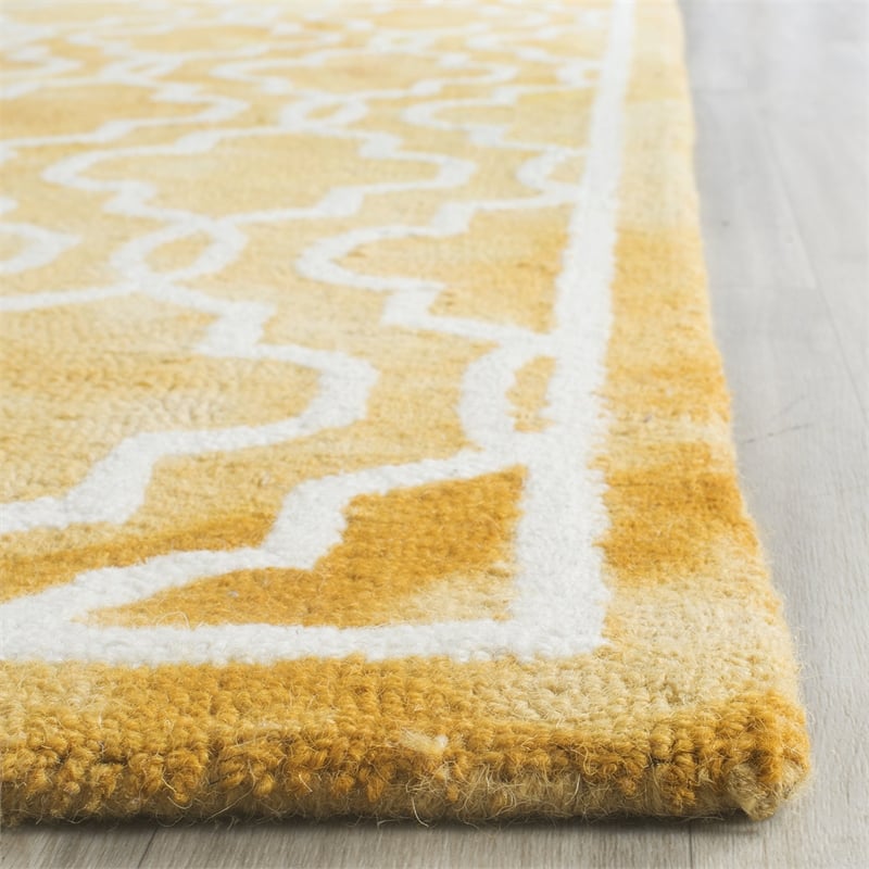 Safavieh Dip Dyed Gold Contemporary Rug - Runner 2'3