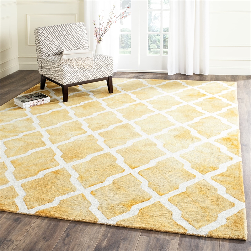 Safavieh Dip Dyed Gold Contemporary Rug - 9' x 12'