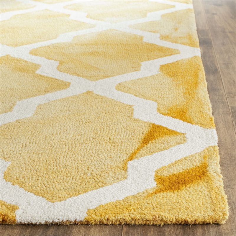 Safavieh Dip Dyed Gold Contemporary Rug - Runner 2'3