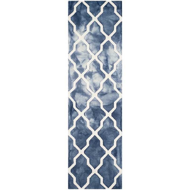 Safavieh Dip Dyed Navy Contemporary Rug - Runner 2'3
