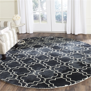 Safavieh Dip Dyed Graphite Contemporary Rug - Round 7'