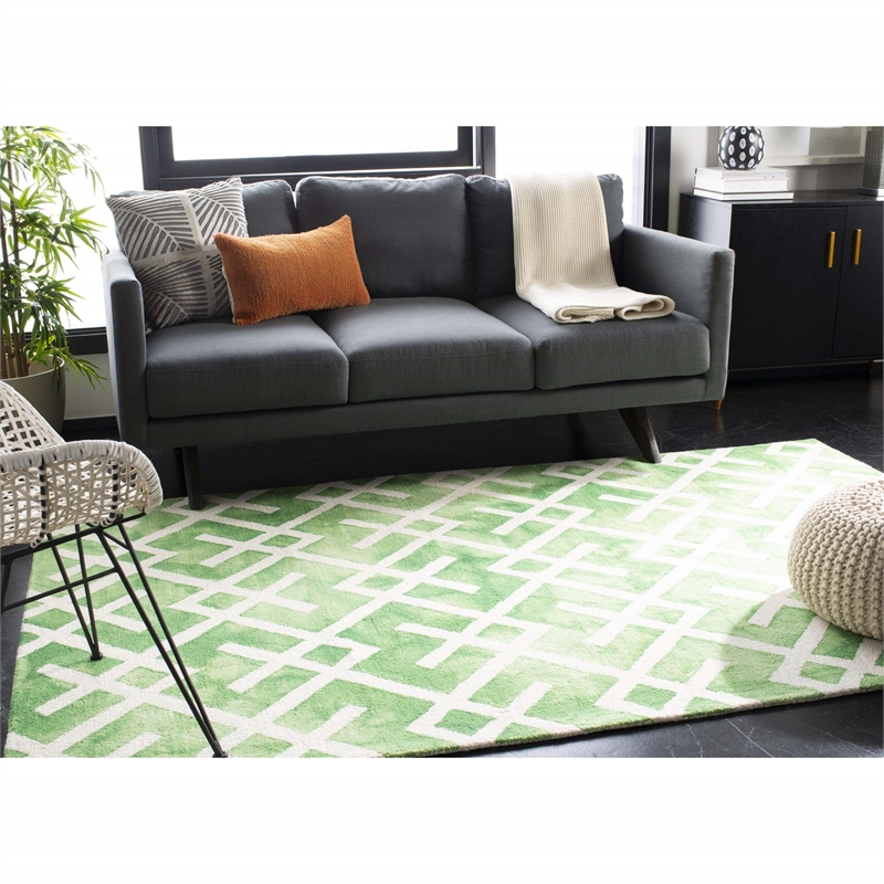 Safavieh Dip Dyed Green Contemporary Rug - 3' x 5'