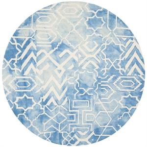 Safavieh Dip Dyed Blue Contemporary Rug - Round 7'
