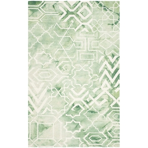 Safavieh Dip Dyed Green Contemporary Rug - 4' x 6'