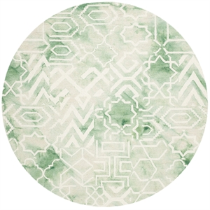 Safavieh Dip Dyed Green Contemporary Rug - Round 7'