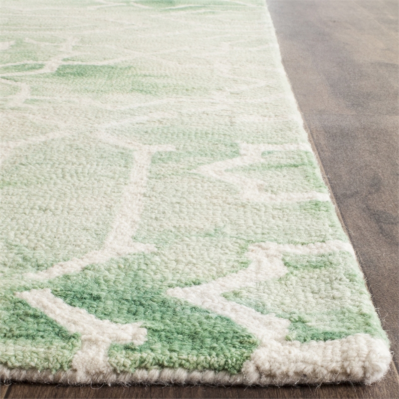 Safavieh Dip Dyed Green Contemporary Rug - Runner 2'3