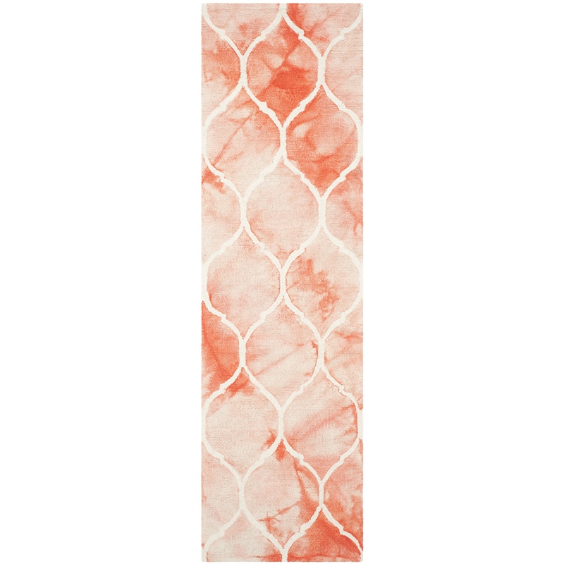 Safavieh Dip Dyed Orange Contemporary Rug - 2'3