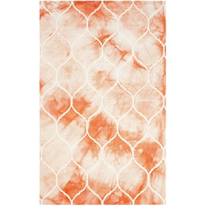 Safavieh Dip Dyed Orange Contemporary Rug - 4' x 6'