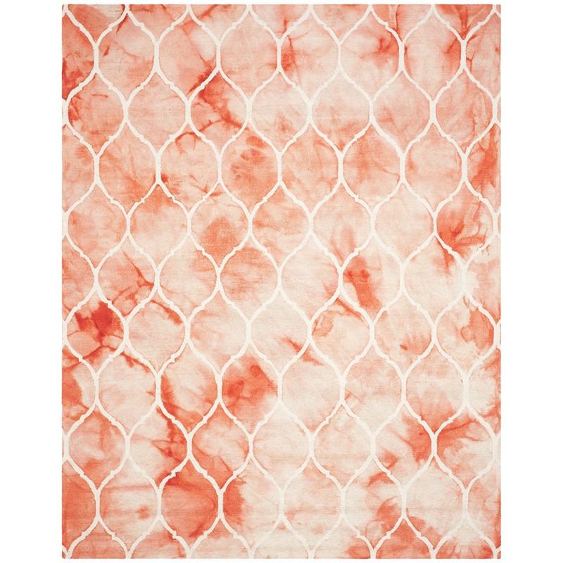 Safavieh Dip Dyed Orange Contemporary Rug - 8' x 10'