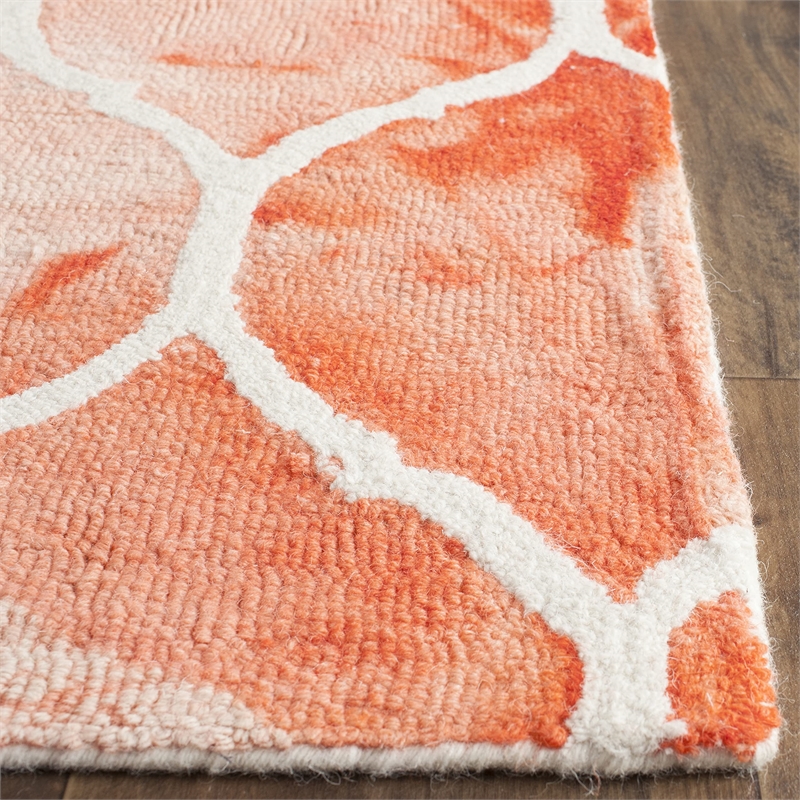 Safavieh Dip Dyed Orange Contemporary Rug - 8' x 10'