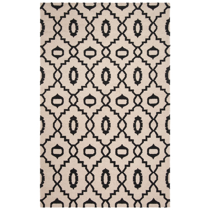 Safavieh Dhurries Ivory Contemporary Rug - 4' x 6'