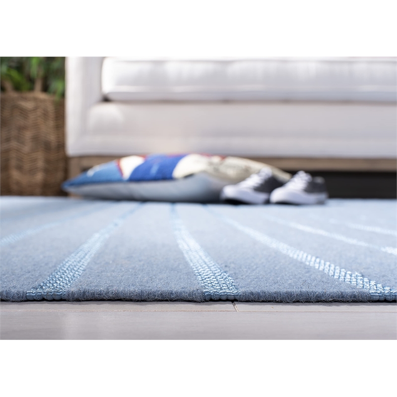 Safavieh Dhurries Blue Contemporary Rug - Runner 2'6