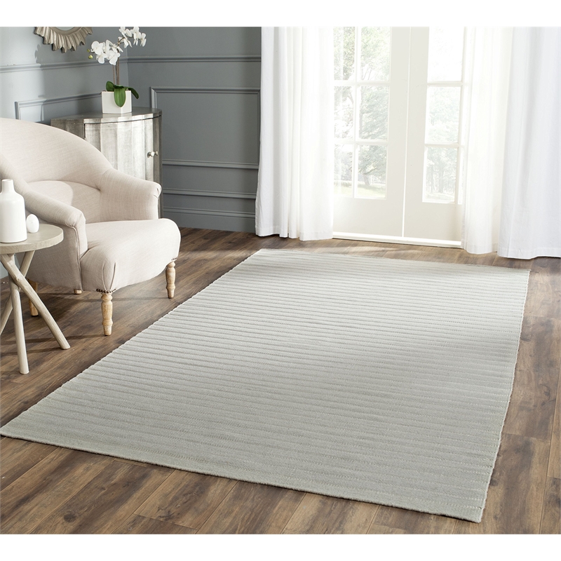 Safavieh Dhurries Grey Contemporary Rug - 9' x 12'