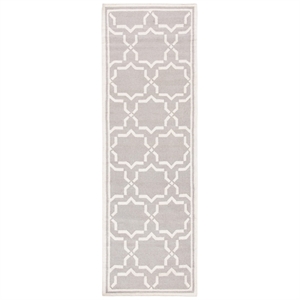 Safavieh Dhurries 2'-6&quot X 6'-0&quot Wool Hand Woven Flat Weave Rug In Gray and Ivory