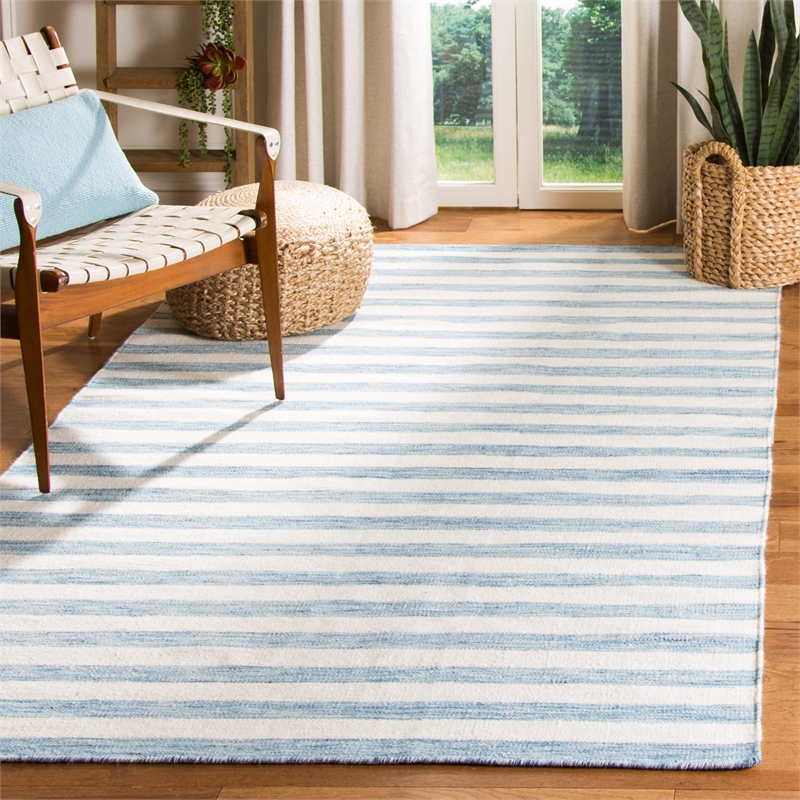 Safavieh Dhurries Grey Contemporary Rug - 6' x 9'