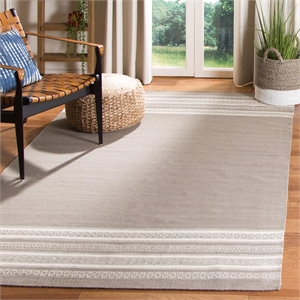 Safavieh Dhurries Light Brown Contemporary Rug - 6' x 9'