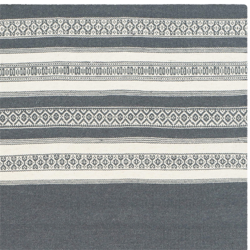 Safavieh Dhurries Dark Grey Contemporary Rug - 3' x 5'