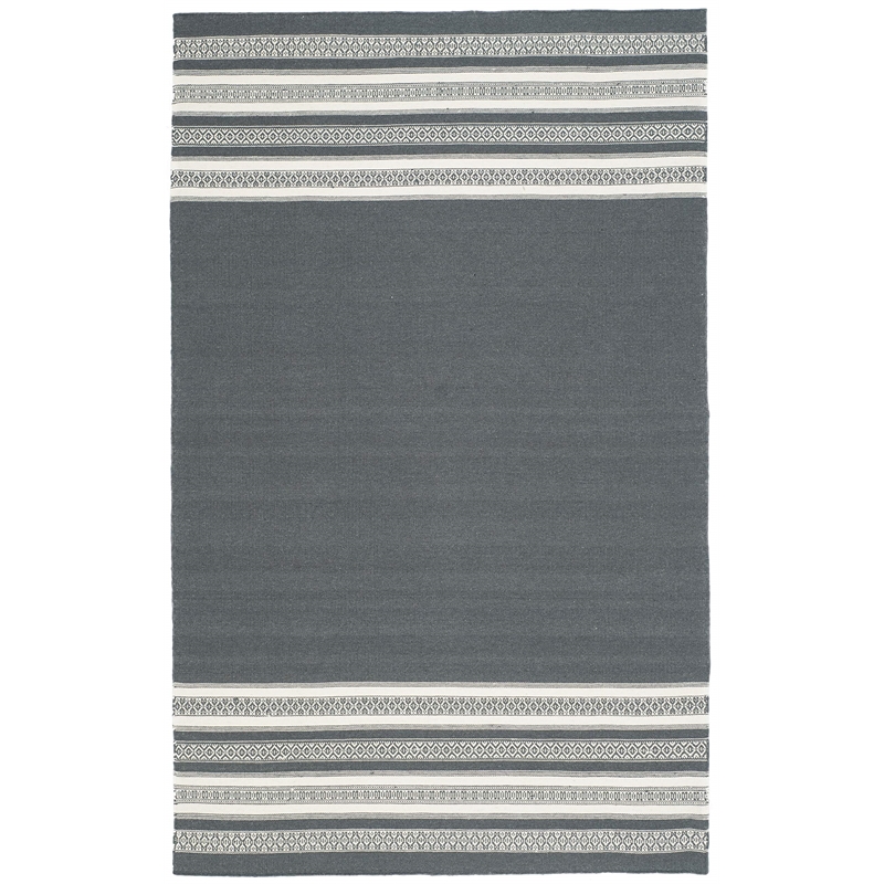 Safavieh Dhurries Dark Grey Contemporary Rug - 5' x 8'