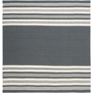 Safavieh Dhurries Dark Grey Contemporary Rug - Square 6'