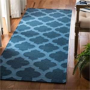 Safavieh Dhurries Ink Contemporary Rug - Runner 2'6&quot x 7'