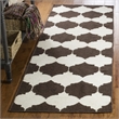 Safavieh Dhurries Brown Contemporary Rug - Runner 2'6