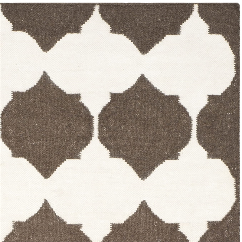 Safavieh Dhurries Brown Contemporary Rug - Runner 2'6