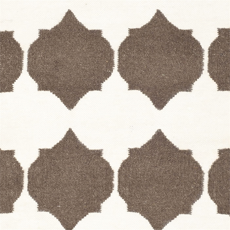 Safavieh Dhurries Brown Contemporary Rug - Runner 2'6