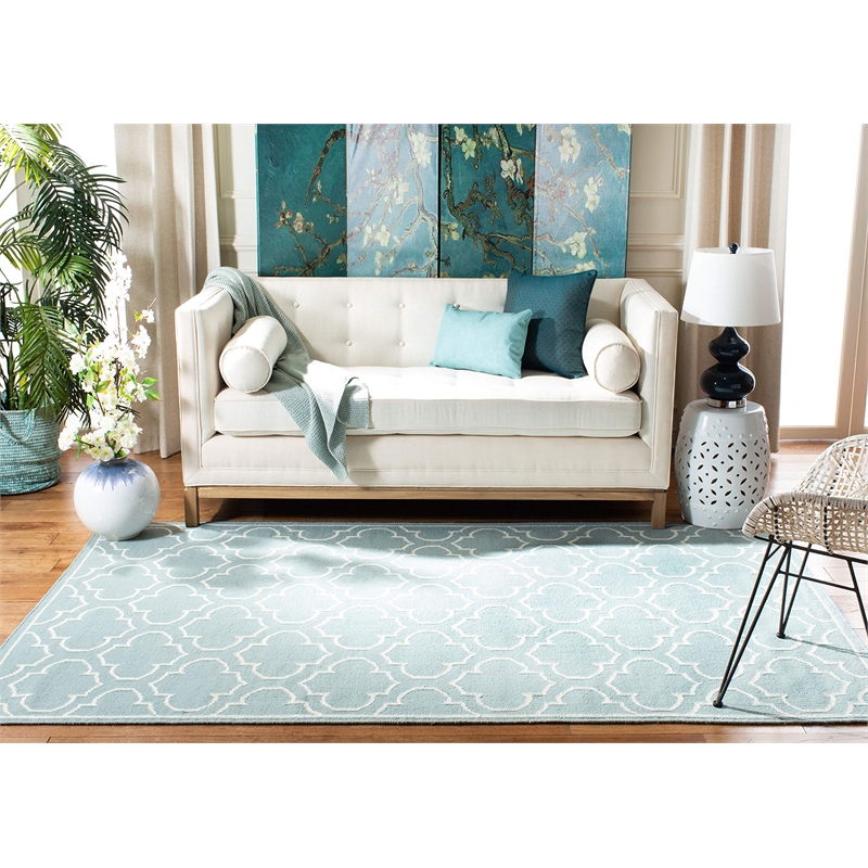 Safavieh Dhurries Blue Contemporary Rug - 4' x 6'